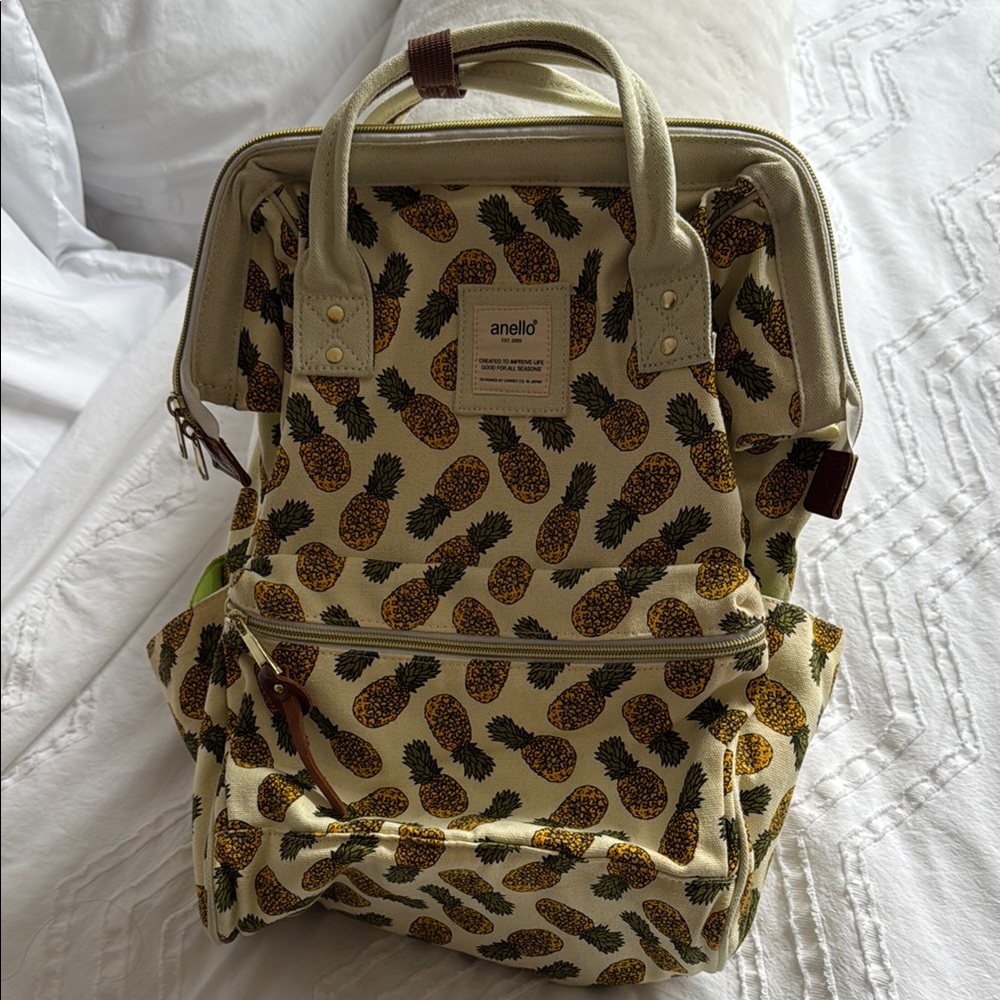 Anello Pineapple Print Backpack